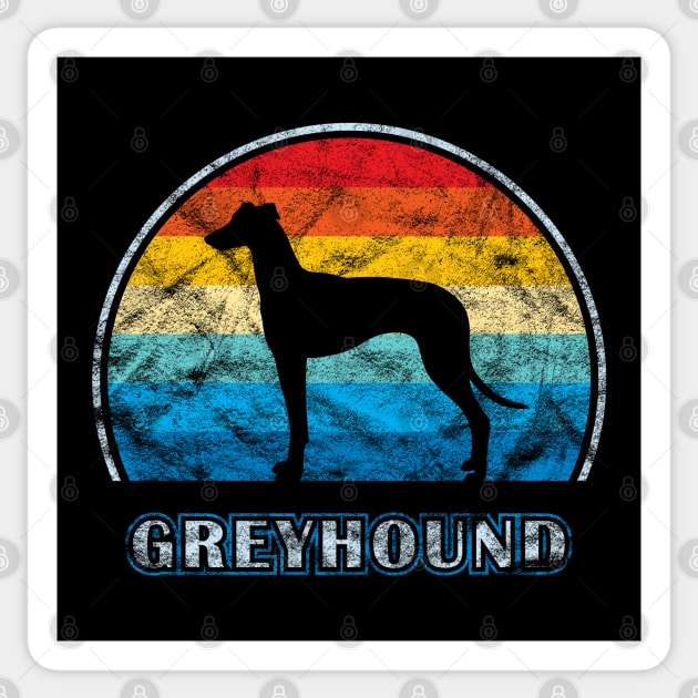 Greyhound Vintage Design Dog Sticker by millersye